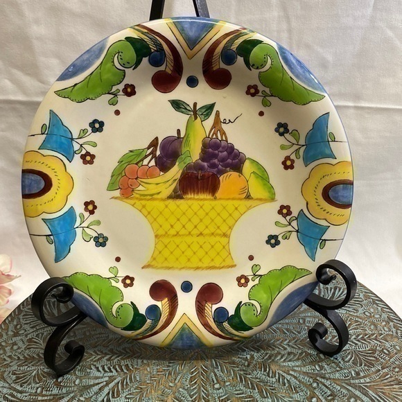 Rare Zrike Avignon Hand Painted Colorful Plate - Picture 1 of 6